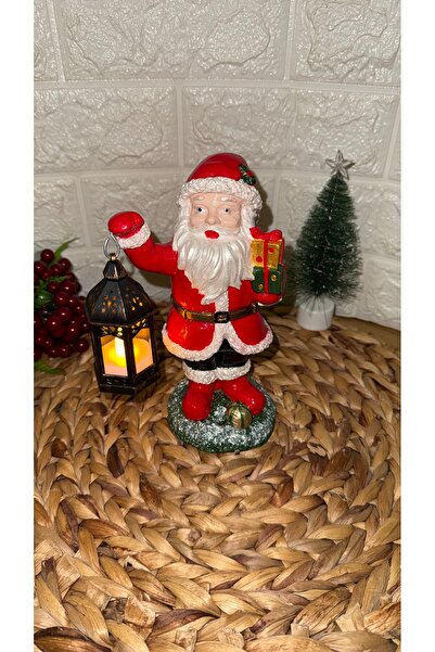DP Tasarım Evi El Boyaması Taş Tozu Yılbaşı Biblo - Işıklı Fenerli Noel Baba ...