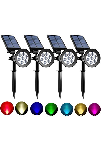 Generic Sunklly Solar Spot Lights Outdoor Color Changing, 8 Modes, Waterproof...