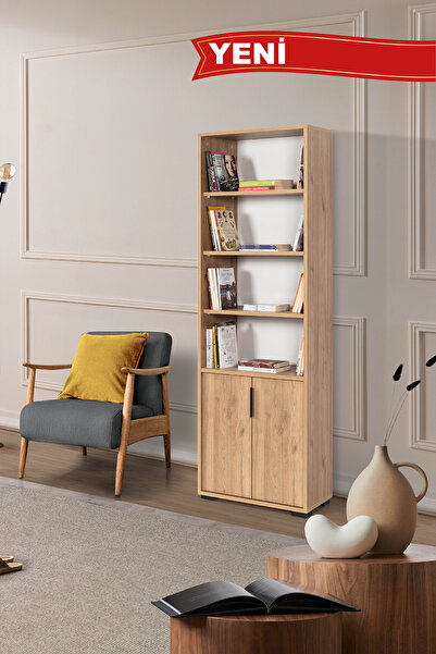 Evmo Home 8105 EVM Kitaplık , 2 Kapaklı , 6 Bölmeli , 5 Raflı , Sepet , Ofis ...