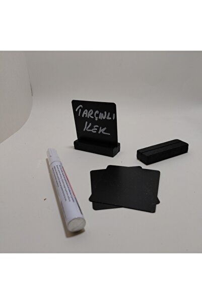 ETİKETLİK FİYATLIK Wooden Based Erasable Black Label Price Tag – Pack of 20