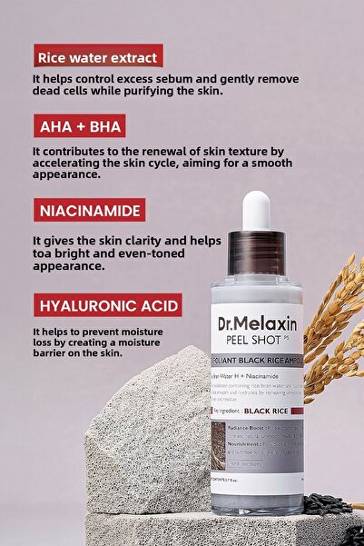 Dr.Melaxin Dr. Melaxin Peel Shot Exfoliant Black Rice Ampoule (80 ml / 2.7 fl. oz.)