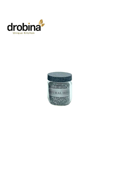 drobina Dropina Plain Gray 0.75 Liter Glass Jar