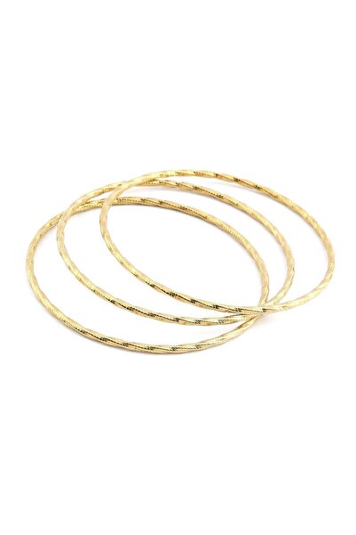 zelvona Çelik Üçlü Bilezik GOLD 66mm