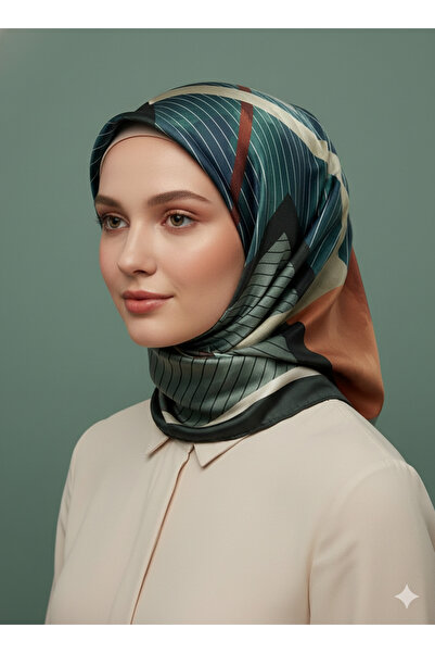 Levidor وشاح 90×90 بمظهر الحرير - أزرق داكن - تصميم أنيق غير قابل للانزلاق