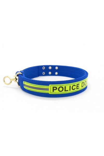 4dog Police Dog Thick Collar 4/60 cm Blue