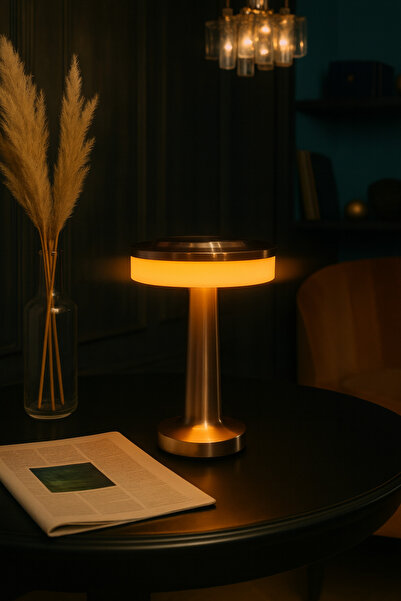 ŞIK VE MUTLU Dokunmatik Şarzlı 3 Renk Masa ve Gece Lambası