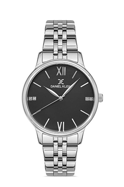 Daniel Klein 35 mm Women's Wristwatch and Bracelet with Grey Black Color Adju...