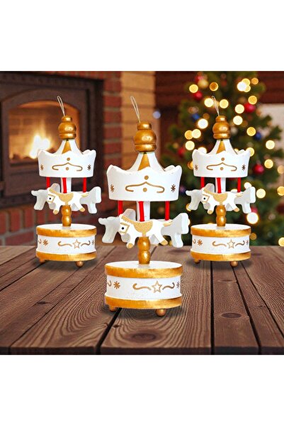 Kuzey 6 bucăți VIP MINI CARUSELĂ DE LEMN DECORATIVĂ ORNAMENTALĂ VIP CADURI DE...