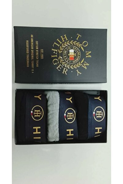 Tommy Men's boxer set-logo elastic band-3 pcs-multicolor