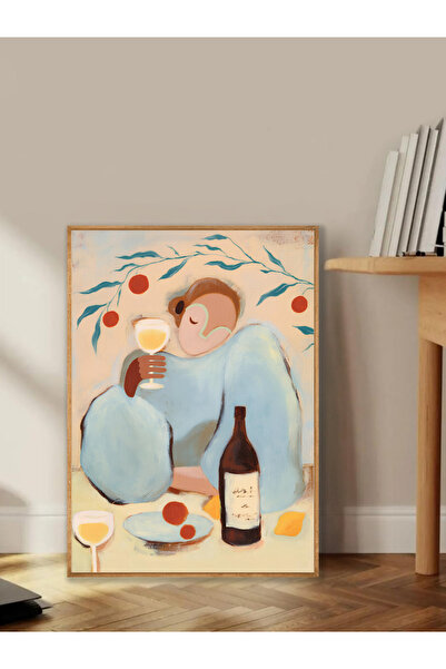 Tuba Decor Tablo dintr-o singură bucată cu rame din lemn pentru sufragerie, s...