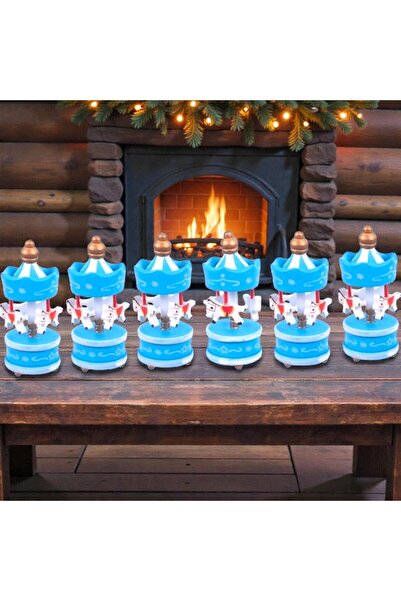 Kuzey 6 قطع من زخارف الخيل الزرقاء الخشبية الصغيرة الفاخرة، هدايا رأس السنة ا...