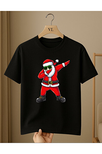 VİVA LORA Santa Claus Printed Unisex Cotton T-Shirt