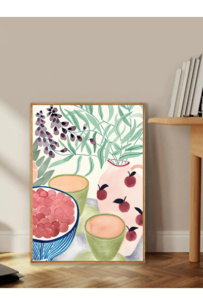 Tuba Decor Tablo dintr-o singură bucată cu rame din lemn pentru sufragerie, s...