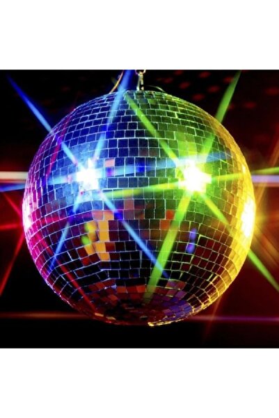 KlaussTech Ντίσκο Σφαίρα με Καθρέφτες, Διάμετρος 30 Εκ., Με Μοτέρ, Γάντζος Κρεμάσματος, Βάρος 1,4 Κg, Λευκό