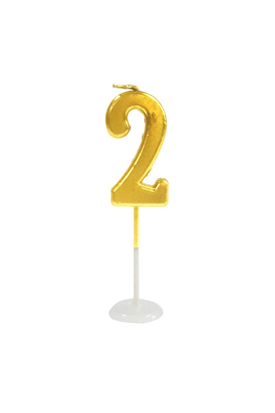 BALON DİYARI 2 yaş doğum günü pasta mumu yaş mumu rakam mum sayı 9cm