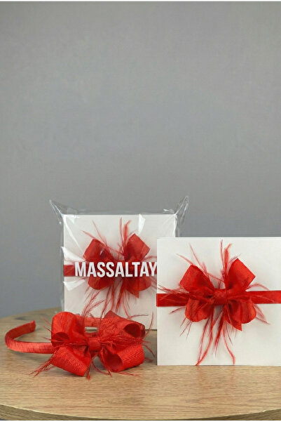 Massaltay Tüylü Fiyonklu Anne Lohusa Tacı ve Bebek Bandanası | Anne Bebek Has...