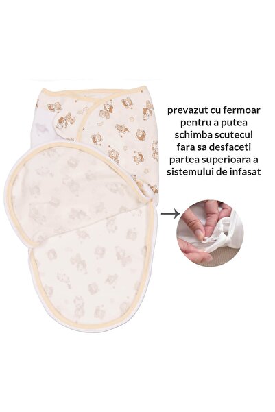 Kidizi Sistem de infasat reglabil cu fermoar 0-3 luni Orso, bumbac 100%, 0.5 tog