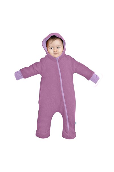 Kidizi Salopeta overall din lana fiarta dublata cu bumbac, Purple 6-18 luni, ...