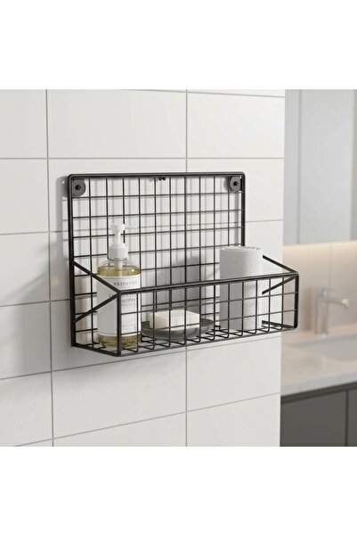 GO DEKOR Banyo ve Mutfak Rafı Baharatlık Rafı TEK Gözlü YENİ ölçü 23X30x15cm