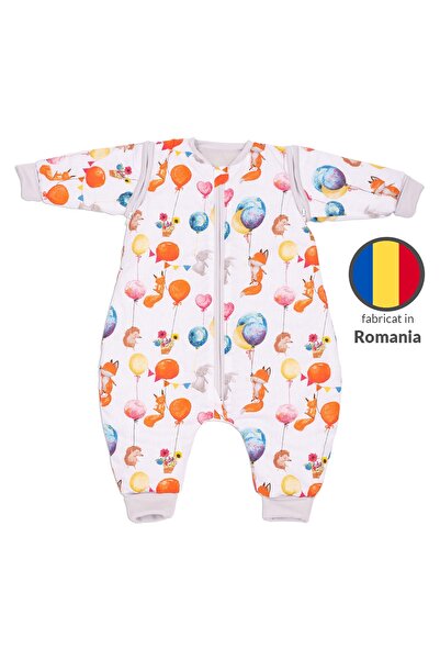 Kidizi Sac de dormit copii din bumbac cu picioare si maneci detasabile 6-18 luni Baloon Friends, ...