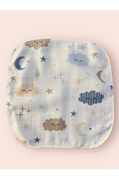 runbaby Bebek Ağız Mendili & Tek Kat Müslin Bez ( 1 Adet ) Bulut