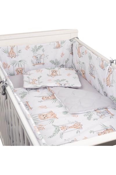 Kidizi Set lenjerie matlasata 5 piese On The Swing, include perna, plapumioar...