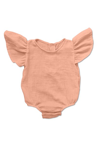 Kidizi Muslin baby bodysuit with ruffles Irma salmon 3-6 months