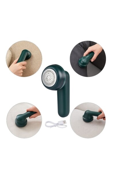 OEM Rechargeable Electric Lint Remover with USB, Stainless Steel Blades & Collector