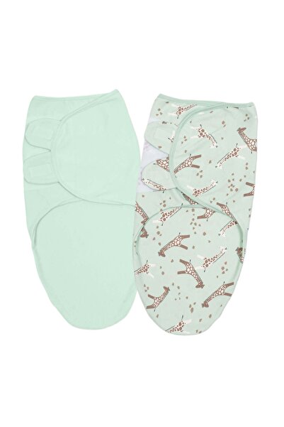 Kidizi Set 2 sisteme de infasat reglabil din bumbac 0-3 luni Giraffe Mint, 10...