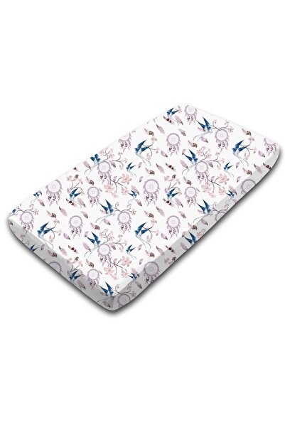 Kidizi Cearceaf din bumbac cu elastic roata pentru patut 120x60 cm Swallows