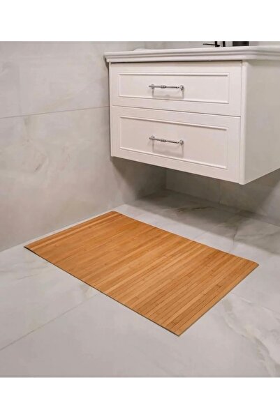 DÜLGERR AHŞAP Bambu kaydırmaz banyo paspası 70-40