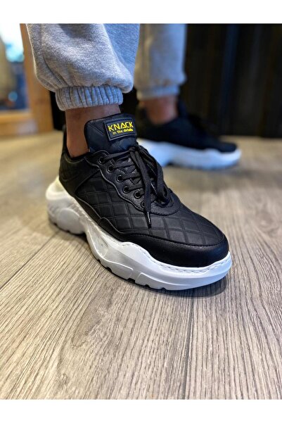 Zapatos Kn-N75 Men's Casual Lace-Up Quilted Patterned Leather Sports Sneaker ...
