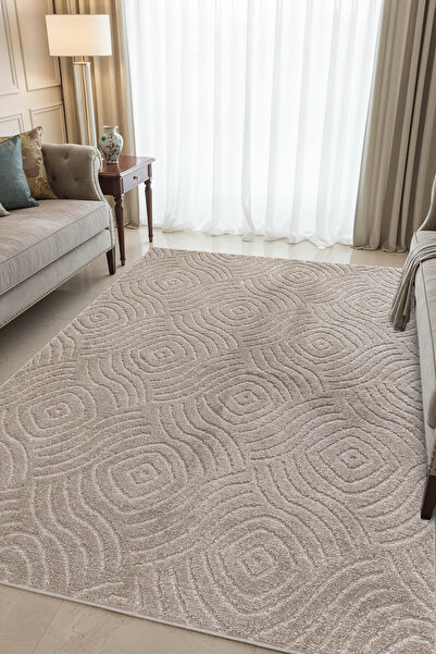 MELARİS HALI Wellen Yıkanabilir Kalın Yumuşak Dokuma Halı Kaymaz Taban Mutfak...