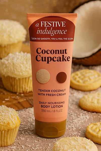 LUXEROM Coconut Cupcake Body Lotion, Loțiune de Corp Hidratantă cu Aromă de C...