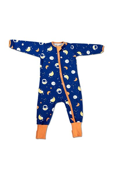 Kidizi Salopeta pijama bebe cu fermoar si botosei manseta Space Cats marime 1...