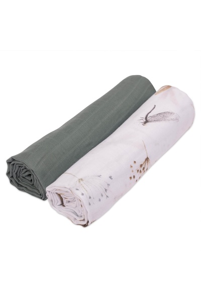 Kidizi Комплект от 2 летни муселинови одеяла 110x110 см Dragonfly, 100% памук