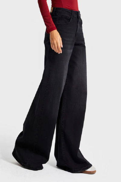 it's basic its basic Kadın Füme Renk Palazzo fit Denim Jean