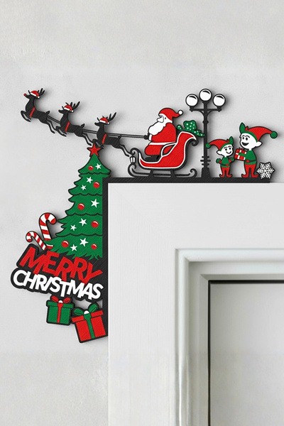 Cosmic Star Yılbaşı Ağacı Noel Baba Geyik Dekoratif Masa ve Kapı Üstü Süsü | ...