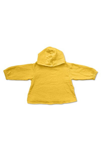 Kidizi Amos curry long-sleeved muslin baby top with hood 6-12 months