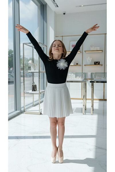 Ugly Duck FUSTĂ PLIATĂ CU ELASTIC LA TĂIȚELE - VÂRSTA 06-14 - ALB