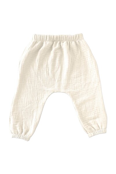 Kidizi Children's long muslin pants, type Salvari Sima ivory, 1-2 years