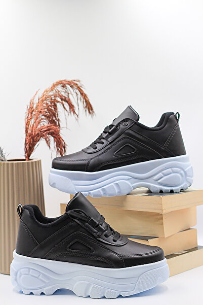 yüksek tabanlı kadın sneaker yürüyüş ayakkabısı