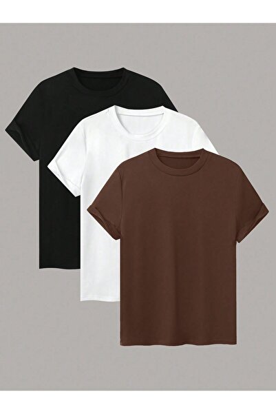 By Layina Advantageous Set of 3 Oversized Plain T-Shirts