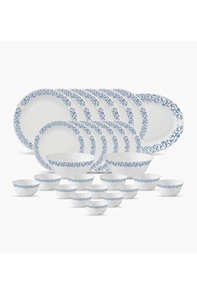 La Opala طقم عشاء لاوبالا 44 قطعة، رويال آرتش - آمن للاستخدام في الميكروويف وغسالة الصحون