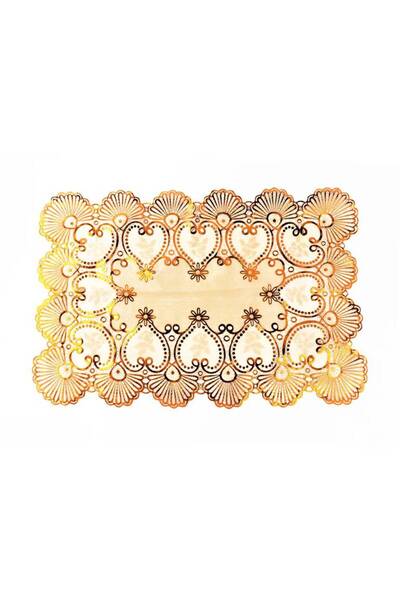 Meven Set Beauty Plastic table cover, golden color, 1 piece (44 cm x 29 cm)