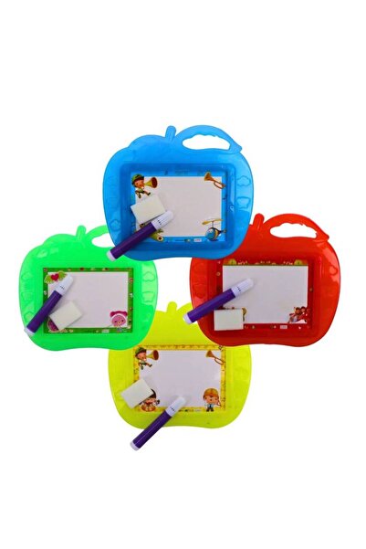 Meven Set Beauty لوحة رسم للأطفال على شكل تفاحة مع قلم قابل للمسح وإسفنجة صغيرة