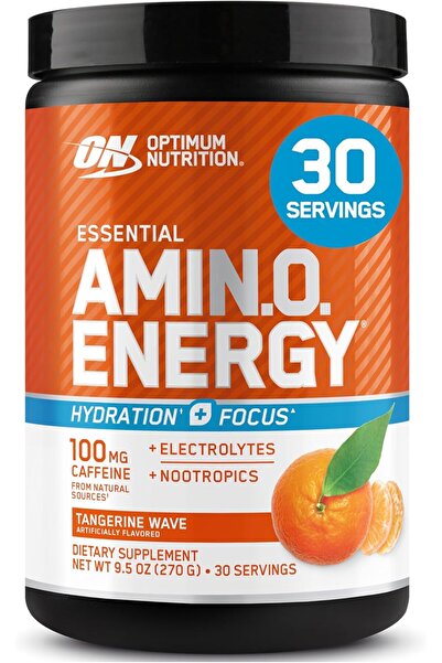 Optimum Nutrition مسحوق أمينو إنرجي بلس للترطيب، بنكهة اليوسفي، 30 حصة