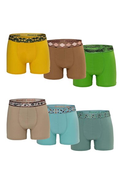 brzbraazi Pachet de 6 pentru bărbați din bumbac de lux, material elastic și e...