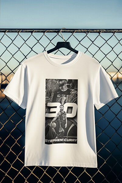 stil x تيشيرت مطبوع عليه ستيفن كوري، قماش قطني 100% يسمح بمرور الهواء