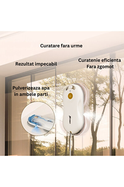 nuvora Robot de spalat geamuri, masina inteligenta de spalat geamuri cu lavete din microfibra